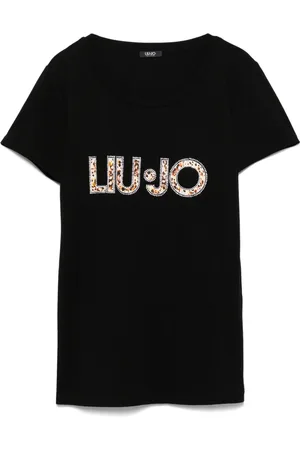 Liu Jo Crystal-logo T-shirt