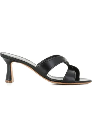 ANTONIO BARBATO Crossover-strap heeled mules