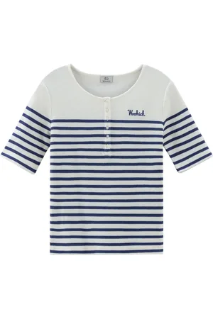 Woolrich Logo-embroidered striped T-shirt