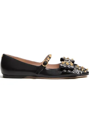VALENTINO GARAVANI Bowow studded ballerina shoes