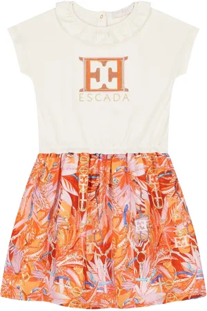 Escada Floral-print ruffle-collar dress