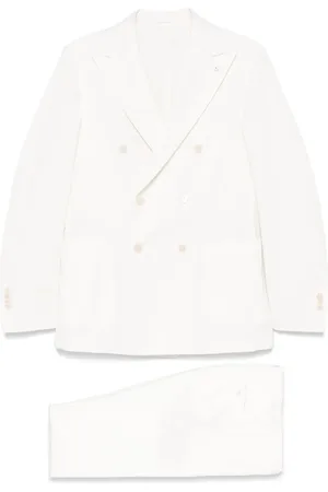 LUIGI BIANCHI MANTOVA Slub-texture suit