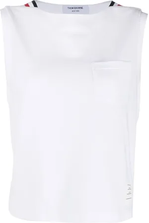 Thom Browne RWB-stripe sleeveless top