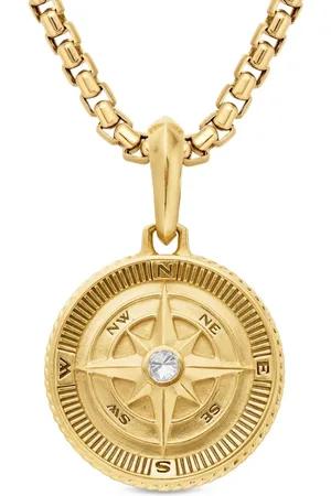 David Yurman 18kt yellow Maritime Compass diamond amulet (29.5mm)