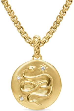 David Yurman 18kt yellow Snake diamond amulet (18.8mm)