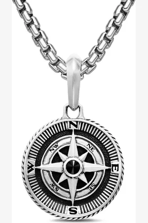 David Yurman Sterling Maritime Compass diamond amulet (29.5mm)