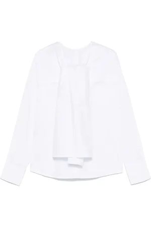Plan C Maxi-bow poplin blouse