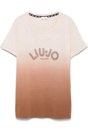 Liu Jo Crystal-logo T-shirt