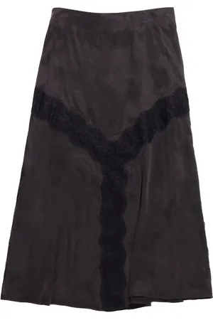 Bimba y Lola Lace-detailing midi skirt