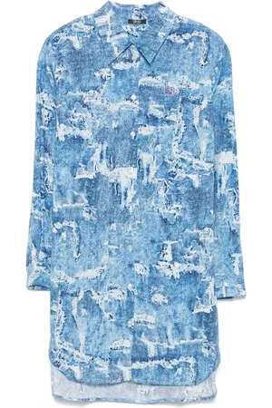 Liu Jo Denim-print shirt dress