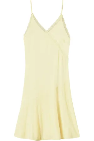 Twin-Set Lace-trim slip dress