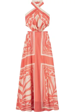 Twin-Set Printed halterneck maxi dress