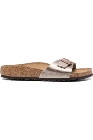 Birkenstock Madrid metallic-effect leather sandals