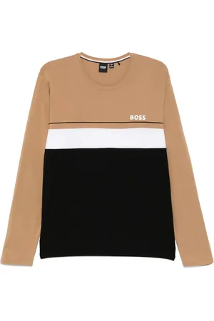 HUGO BOSS Logo-print long-sleeves T-shirt