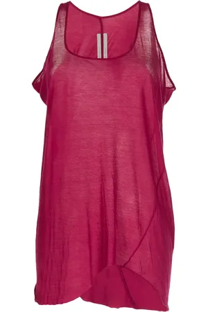 Rick Owens Raw-cut asymmetric tank top