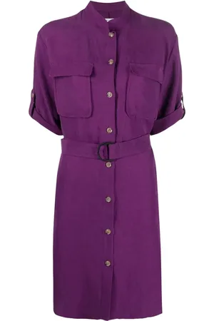 Woolrich Belted-waist short-sleeved dress