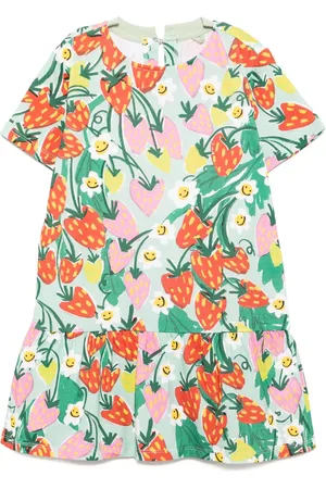 Stella McCartney Strawberry-print short-sleeves dress