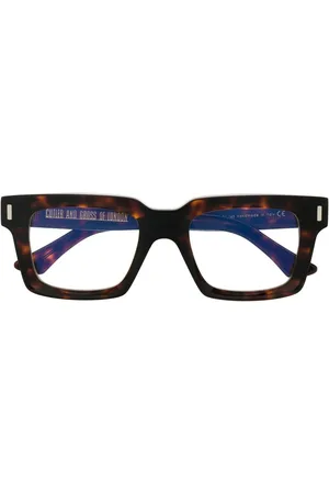 CUTLER & GROSS Square frame tortoiseshell glasses
