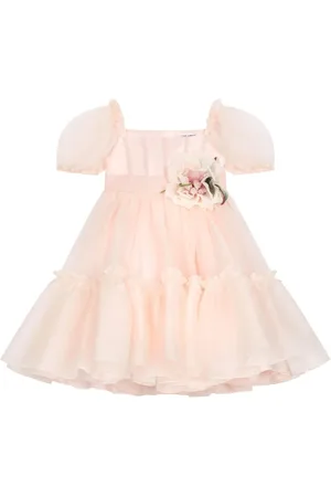 Dolce & Gabbana Flower-appliqué silk-organza dress