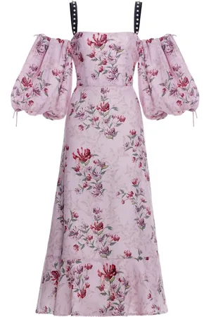 Agua by Agua Bendita Mercedes Wisteria midi dress