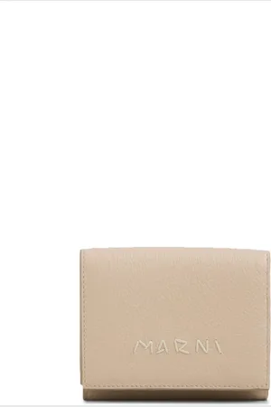 Marni Logo-embroidered leather wallet