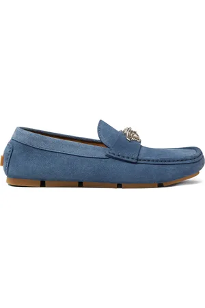 VERSACE La Medusa suede loafers