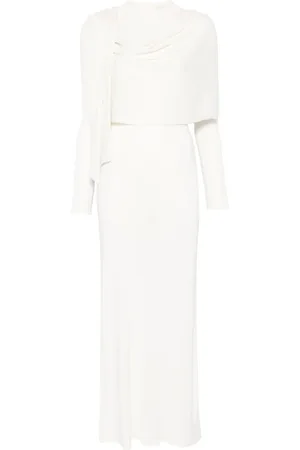 AYA MUSE Scarf-detail longsleeved maxi dress