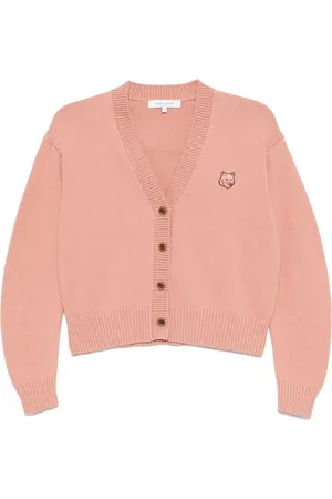 Maison Kitsuné Bold fox head-patch cardigan