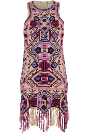 Isabel Marant Embroidered fringed dress