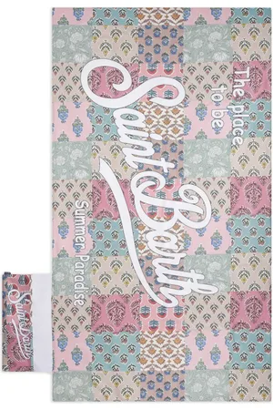 MC2 SAINT BARTH Logo-print beach towel