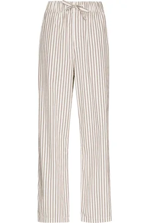 Tekla Stripe-pattern pajama trousers