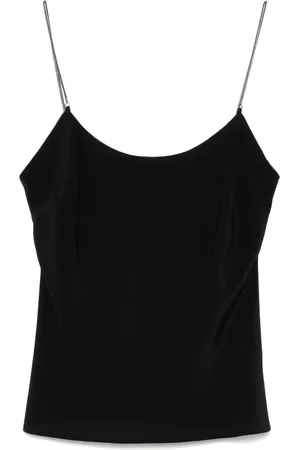 St Agni Chain-strap silk top