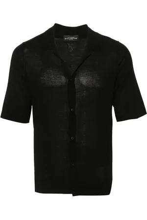 BALLANTYNE Fine-knit short-sleeved shirt
