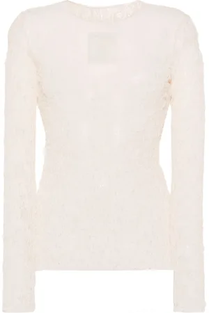 UMA WANG Open-knit long-sleeve top