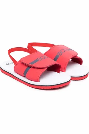 HUGO BOSS Logo-print touch-strap sandals