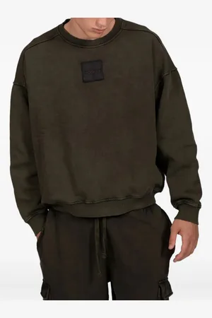 Podhio Logo-patch cotton sweatshirt
