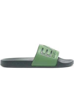 EA7 Logo-embossed slides