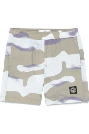 Stone Island Logo-appliqu?? swim shorts