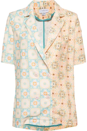 Never Fully Dressed Graphic-print short-sleeve blazer