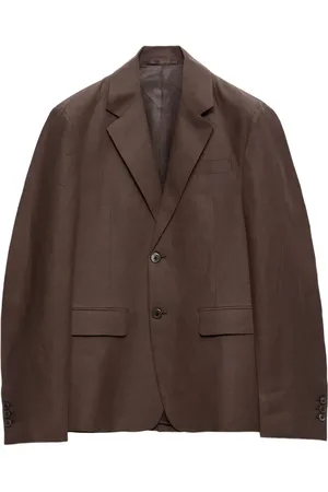 Prada Single-breasted linen blazer