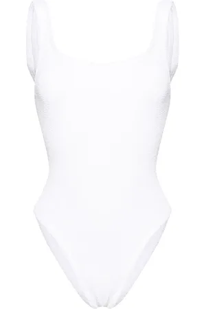 Hunza G Low-back textured swimsuit