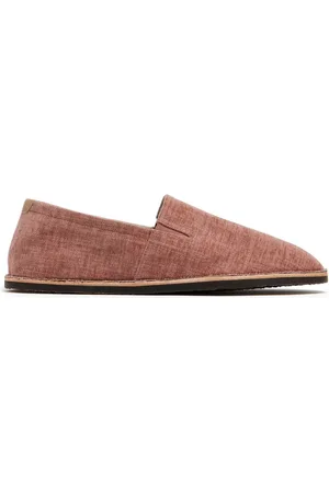 Brunello Cucinelli Round-toe canvas loafers