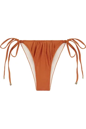 Peony Melon ruched bikini bottoms