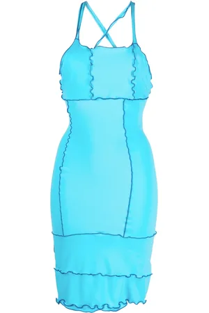 Sherris Rolled-trim sleeveless dress