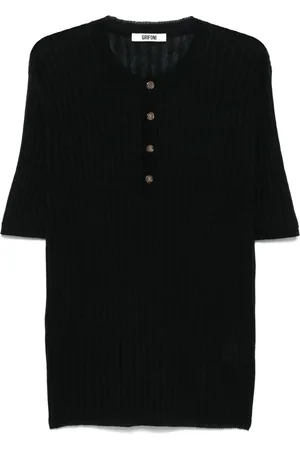 GRIFONI Ribbed-knit T-shirt