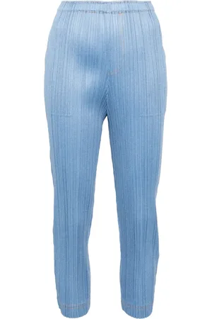 PLEATS PLEASE ISSEY MIYAKE Denim-like trousers