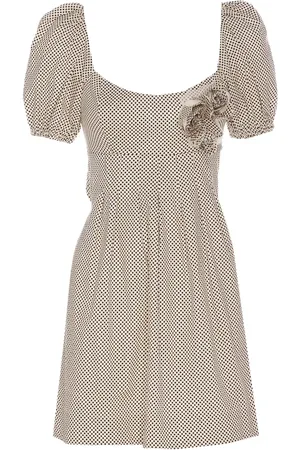 Elisabetta Franchi Puff-sleeve polka dot dress