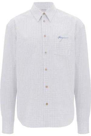 Salvatore Ferragamo Micro-check long-sleeve shirt