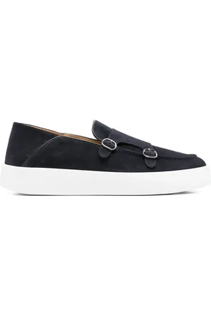 Neil Barrett Suede double-buckle sneakers