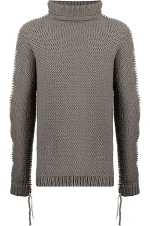 11 BY BORIS BIDJAN SABERI Whipstitch-detail merino jumper